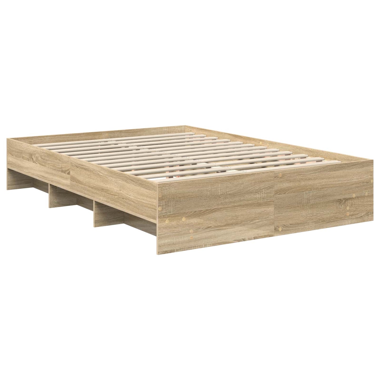 Bed Frame Sonoma Oak 140 x 200 cm Engineered Wood