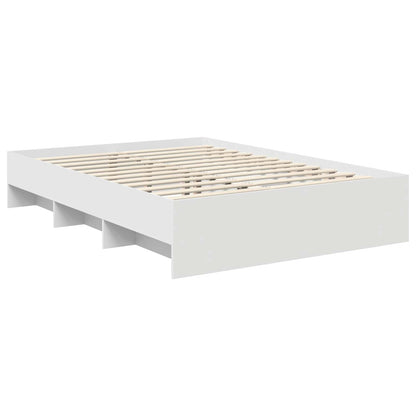 Bed Frame with Headboard White 140 x 200 cm Engineered Wood