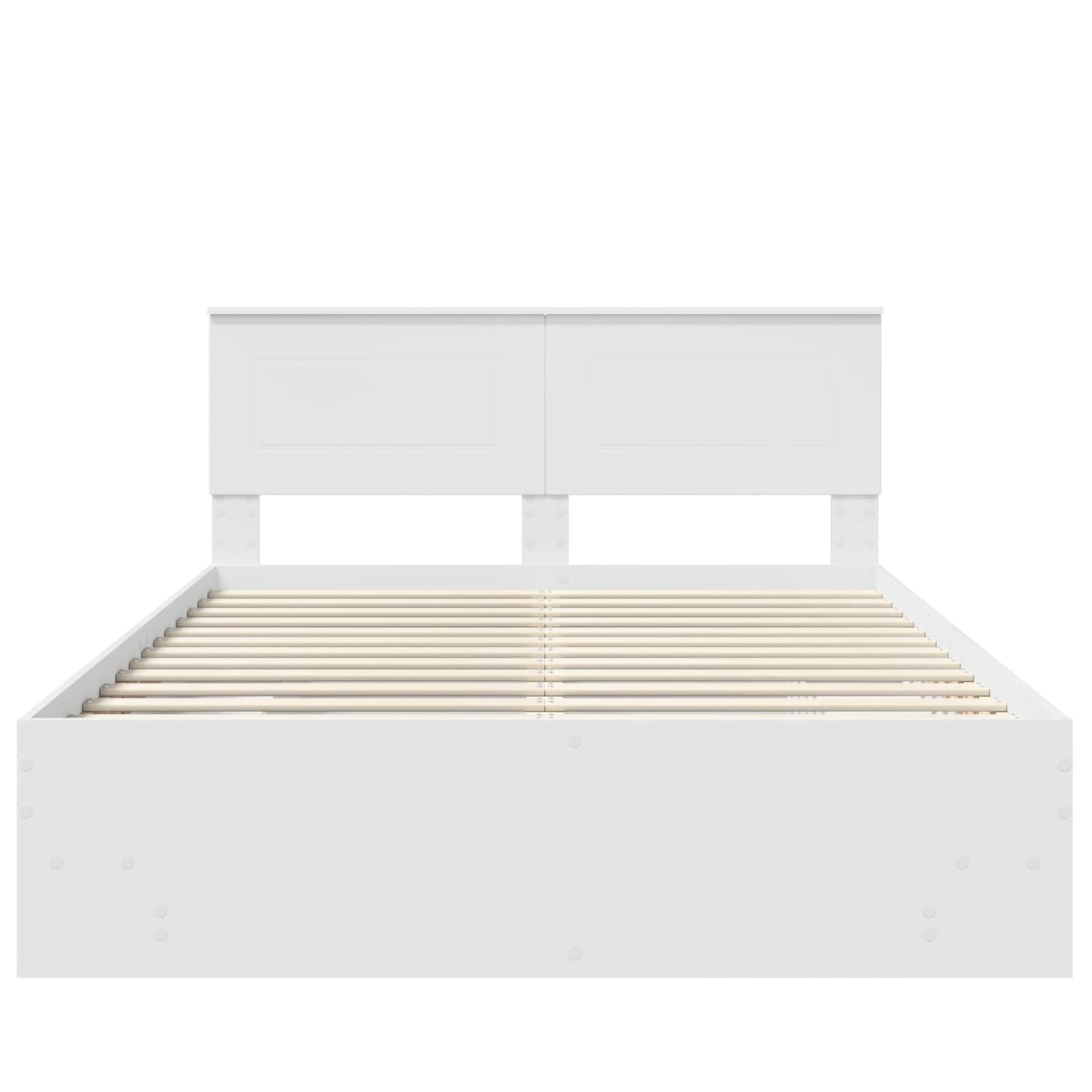 Bed Frame with Headboard White 140 x 200 cm Engineered Wood
