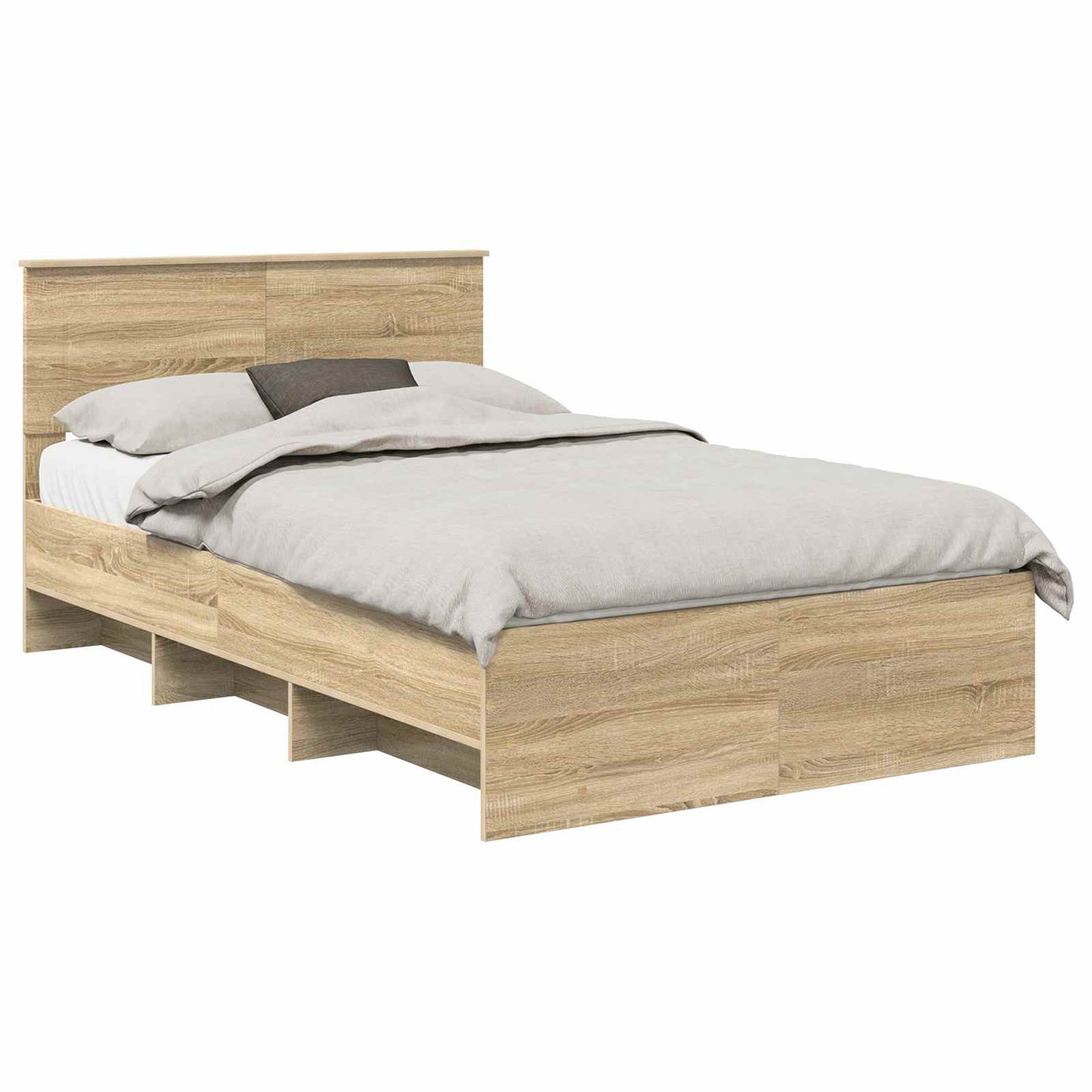 Bed Frame Sonoma Oak 120 x 123 cm Engineered Wood