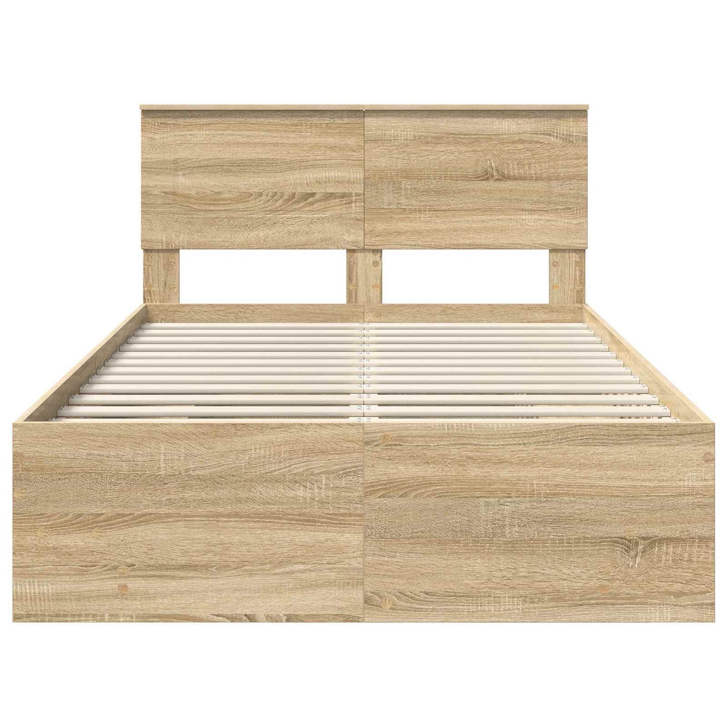 Bed Frame Sonoma Oak 120 x 123 cm Engineered Wood