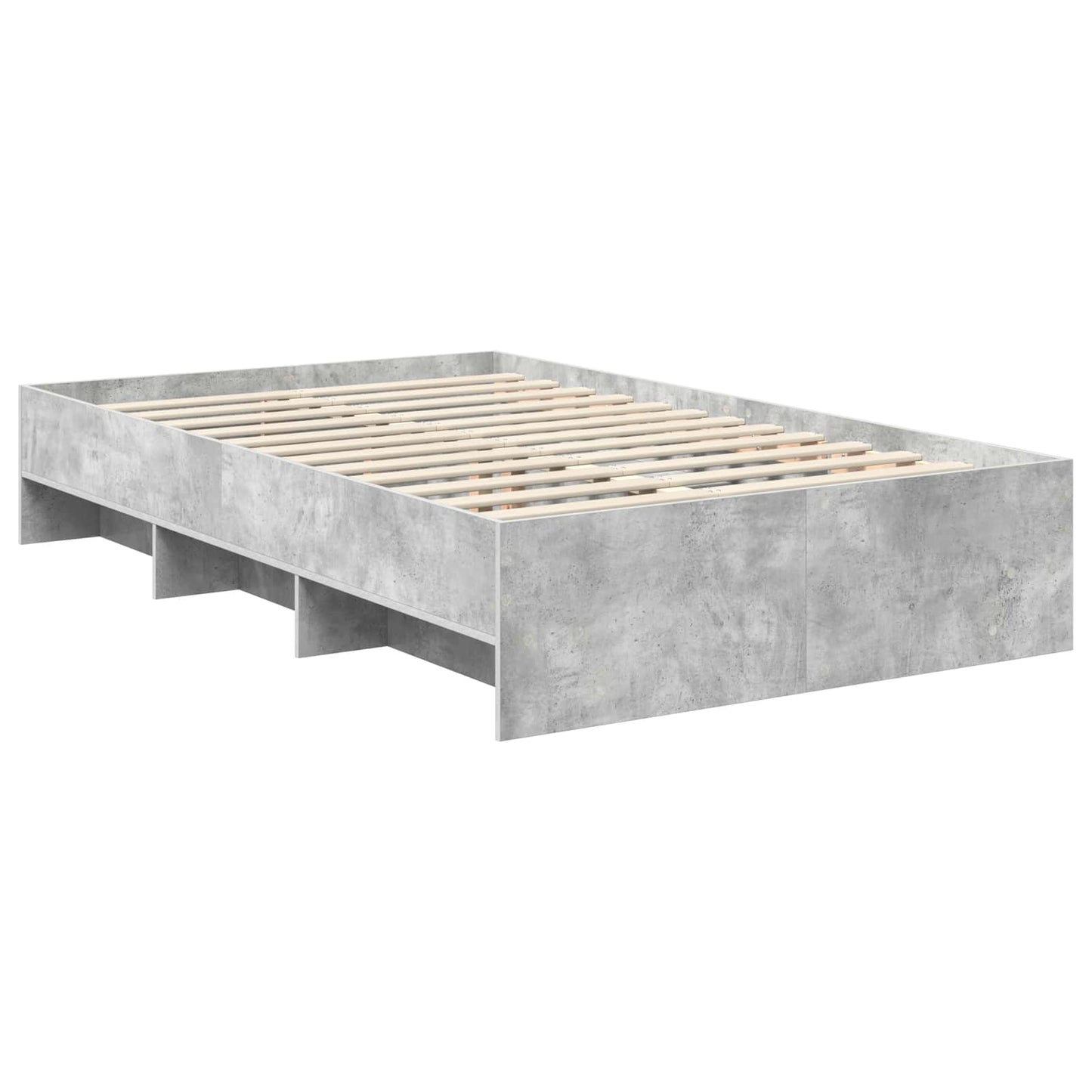 Bed Frame Concrete Grey 120 x 123 cm Engineered Wood
