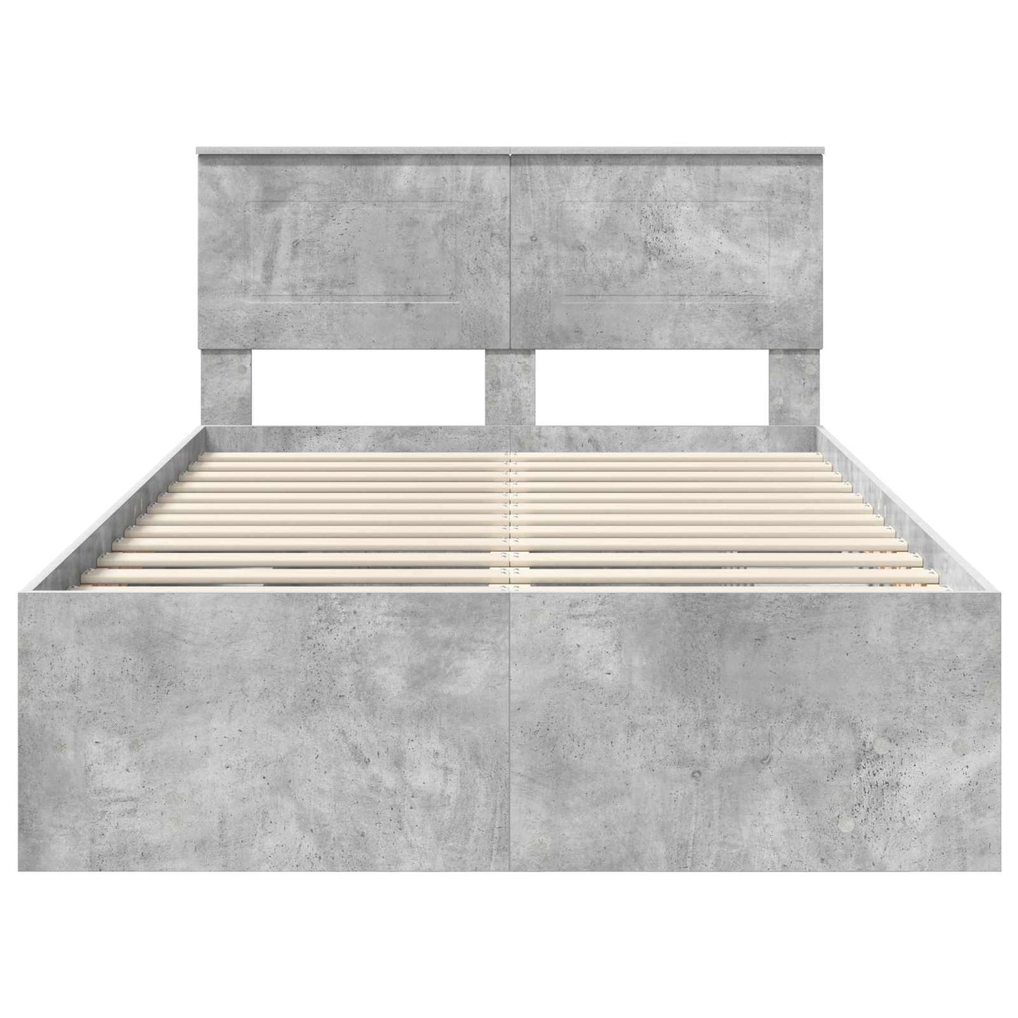 Bed Frame Concrete Grey 120 x 123 cm Engineered Wood