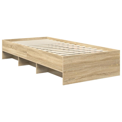 Bed Frame Sonoma Oak 120 x 123 cm Engineered Wood