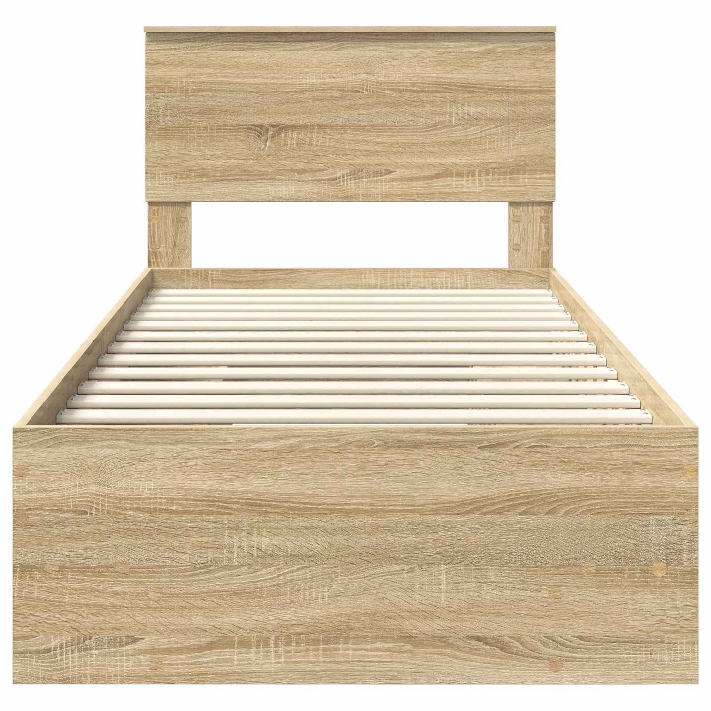 Bed Frame Sonoma Oak 120 x 123 cm Engineered Wood
