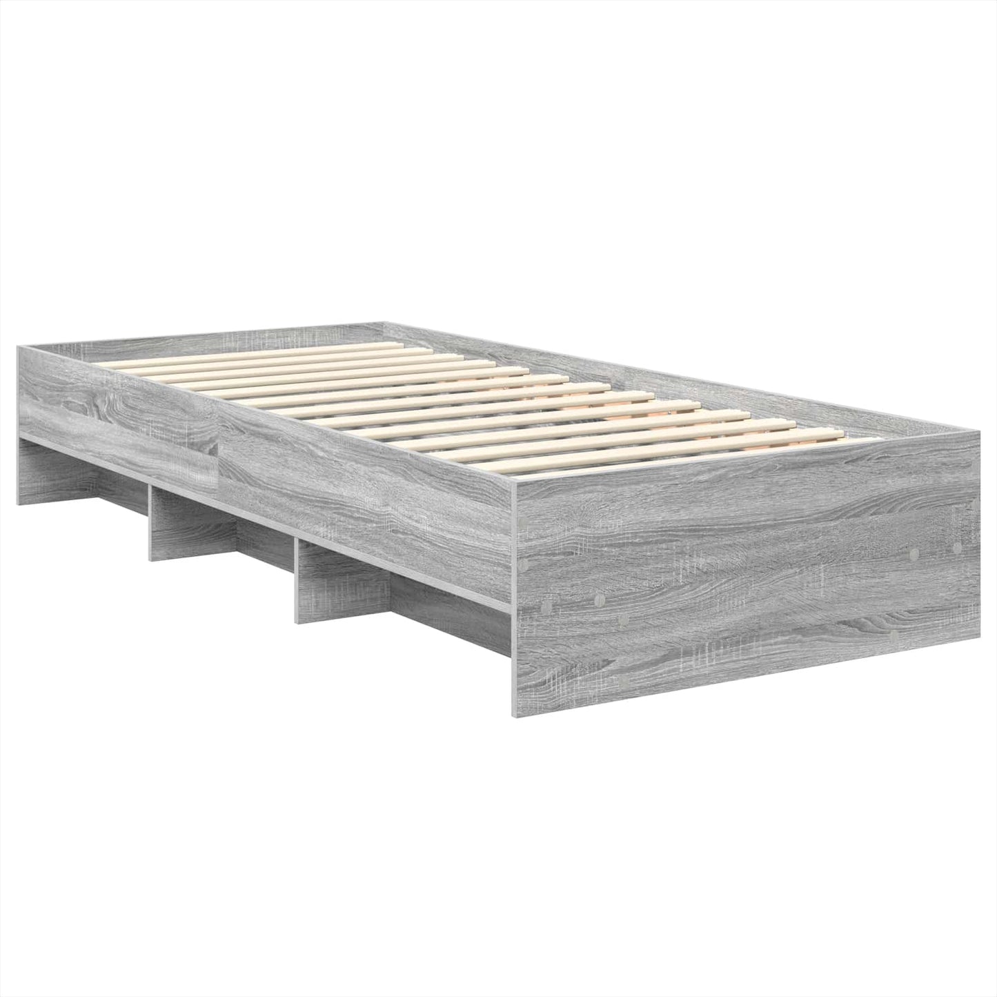 Bed Frame Grey Sonoma 120 x 123 cm Engineered Wood