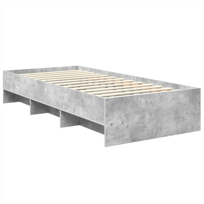 Bed Frame Concrete Grey 90 x 200 cm Engineered Wood