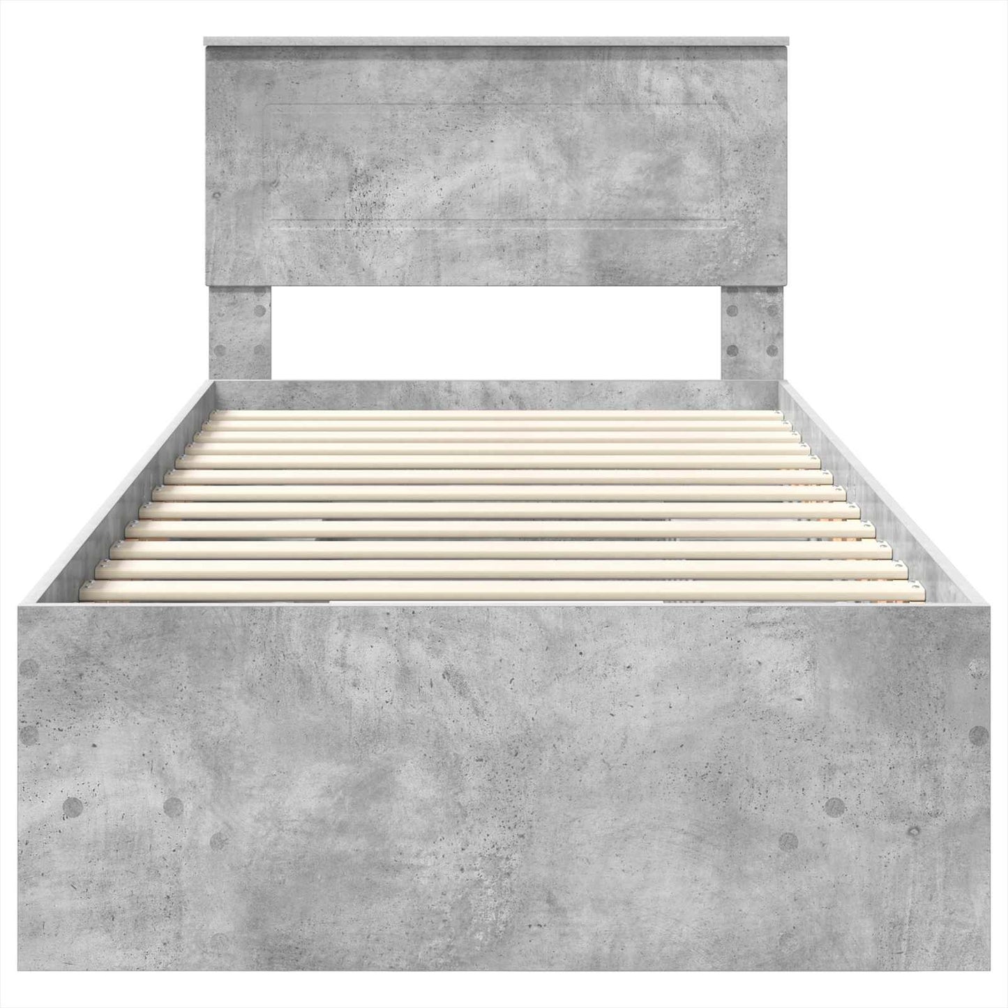 Bed Frame Concrete Grey 90 x 200 cm Engineered Wood