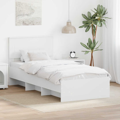 Bed Frame with Headboard White 80 x 200 cm Engineered Wood