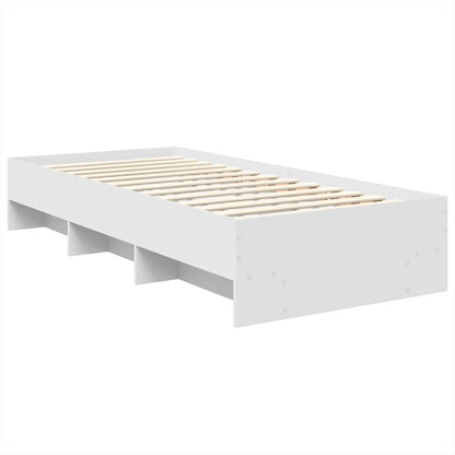 Bed Frame with Headboard White 80 x 200 cm Engineered Wood