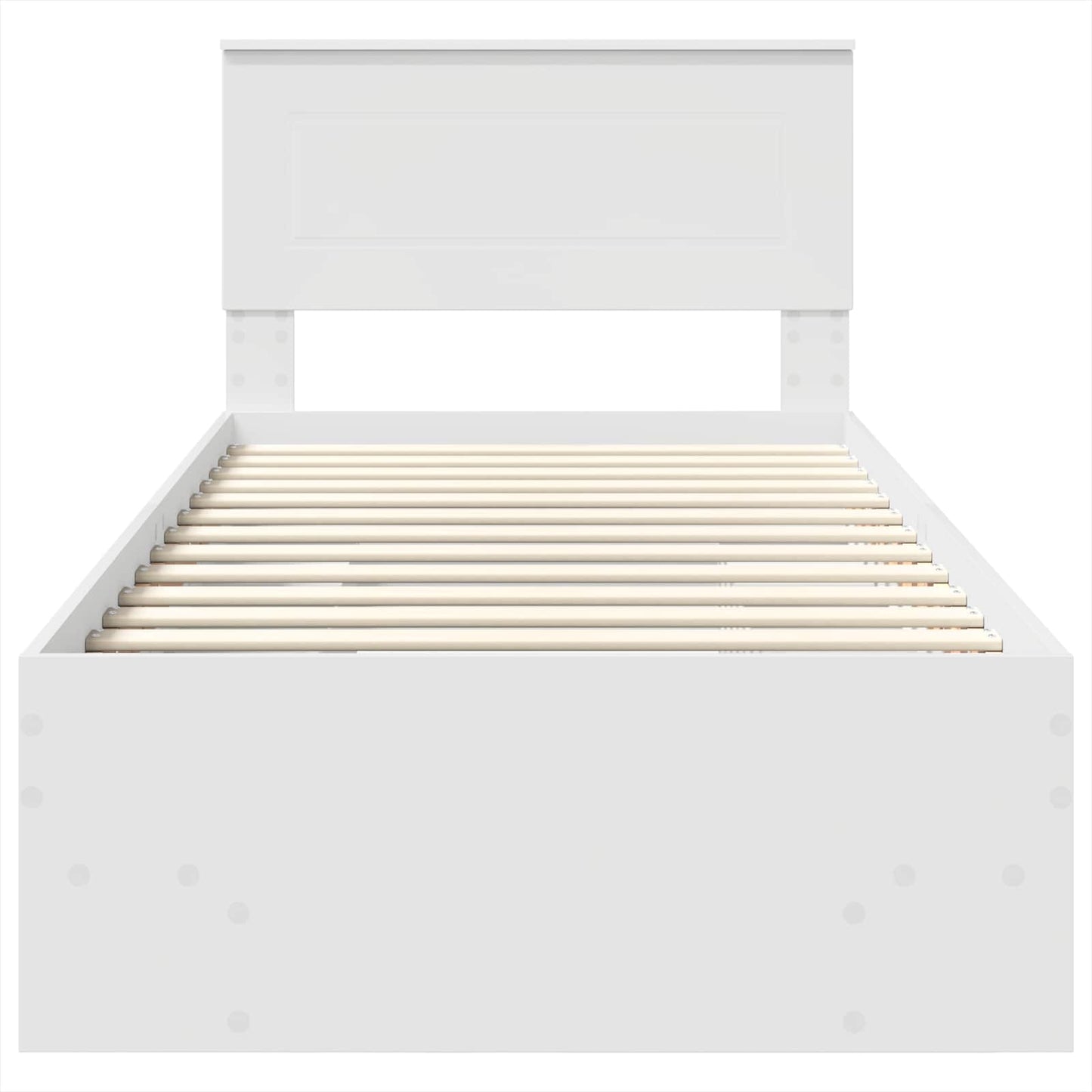 Bed Frame with Headboard White 80 x 200 cm Engineered Wood