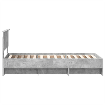 Bed Frame Concrete Grey 80 x 200 cm Engineered Wood