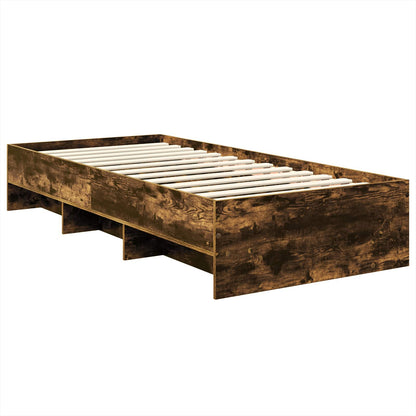 Bed Frame with Headboard Smoked Oak 80 x 200 cm Engineered Wood