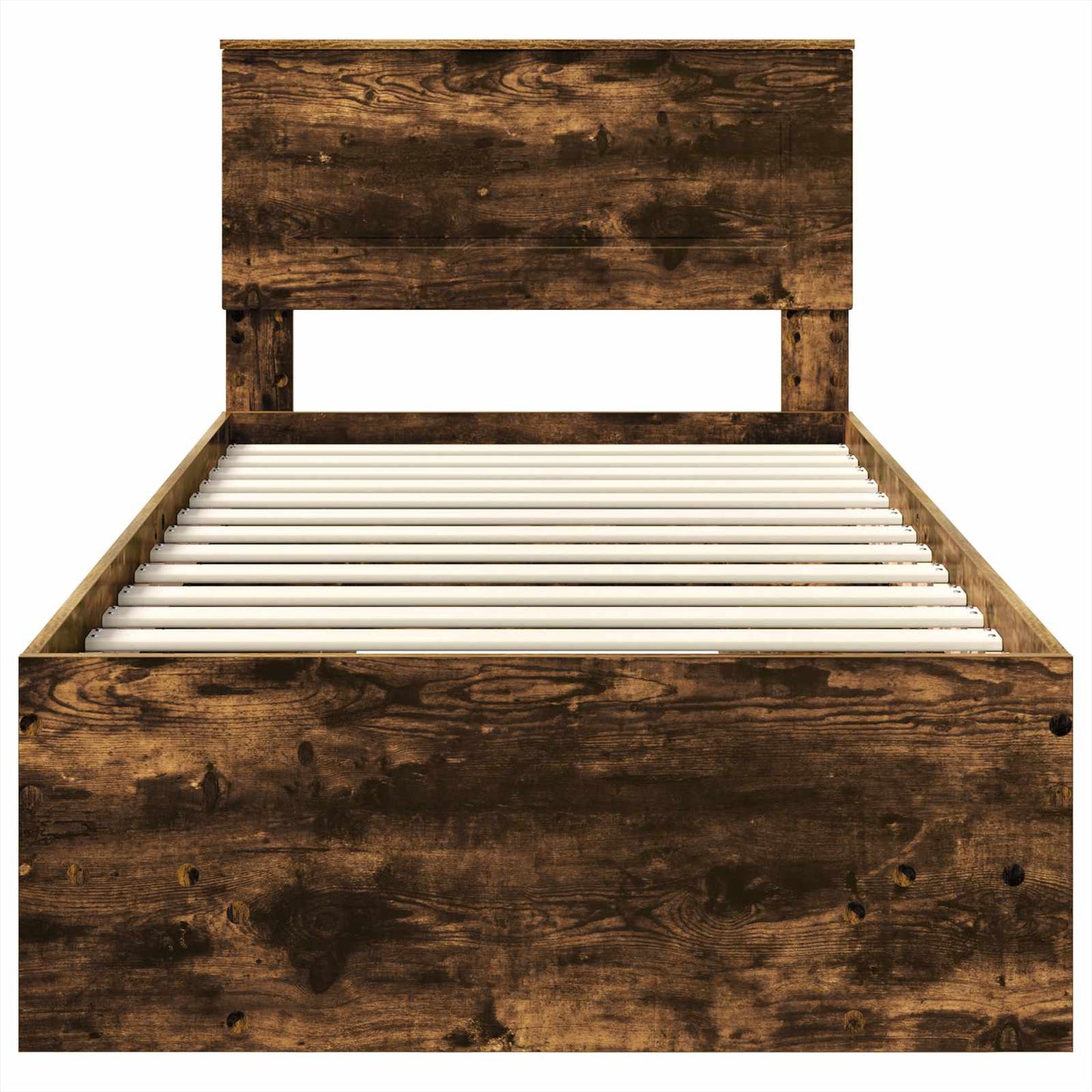 Bed Frame with Headboard Smoked Oak 80 x 200 cm Engineered Wood