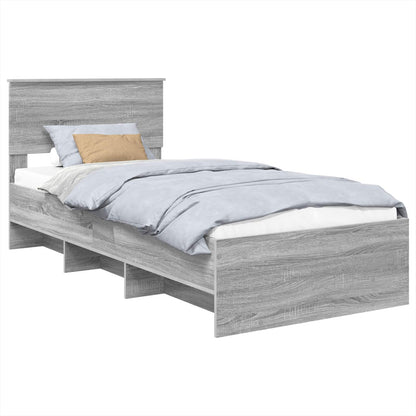Bed Frame Grey Sonoma 80 x 200 cm Engineered Wood