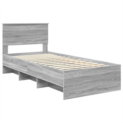 Bed Frame Grey Sonoma 80 x 200 cm Engineered Wood