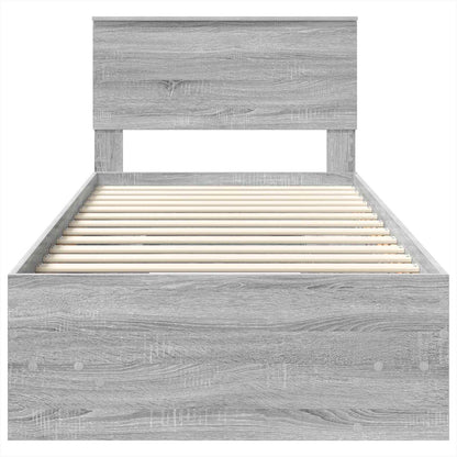 Bed Frame Grey Sonoma 80 x 200 cm Engineered Wood