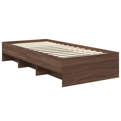 Bed Frame with Headboard Brown Oak 80 x 200 cm Engineered Wood