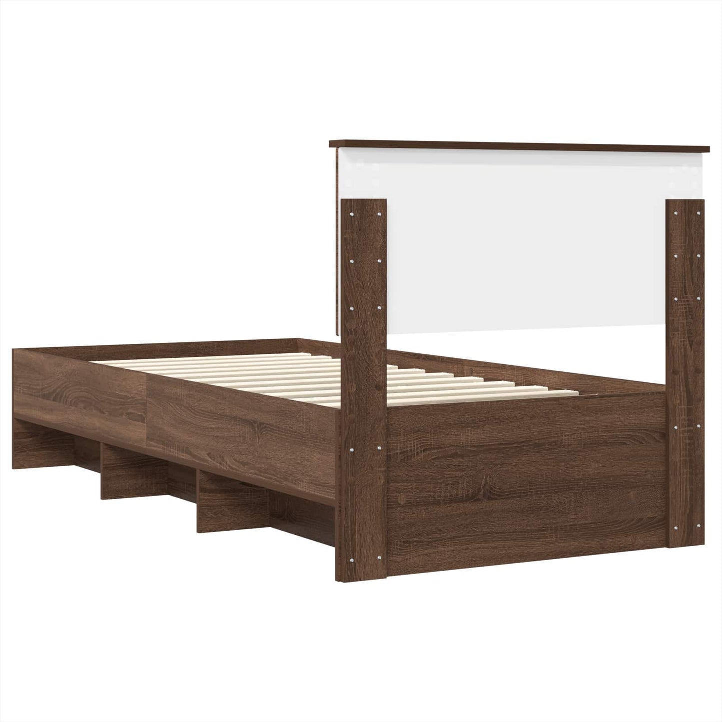 Bed Frame with Headboard Brown Oak 80 x 200 cm Engineered Wood