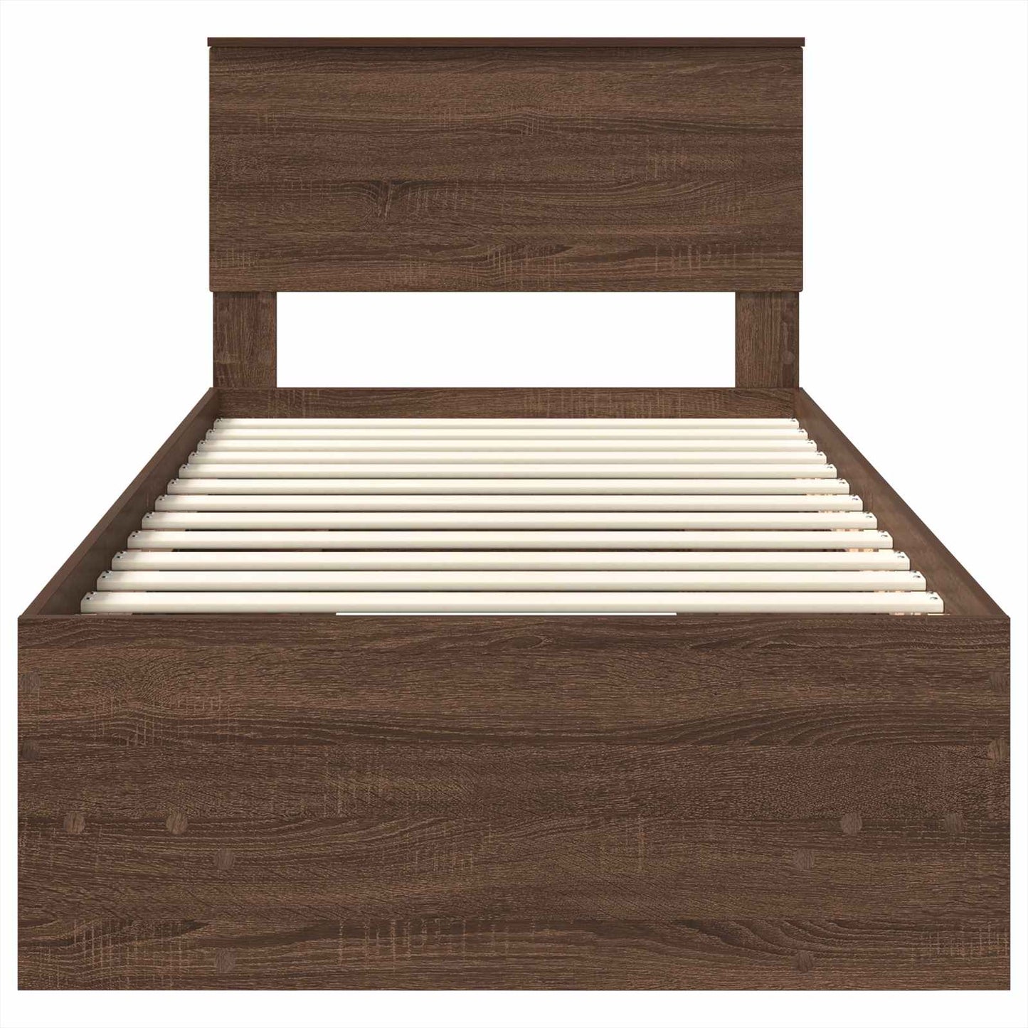 Bed Frame with Headboard Brown Oak 80 x 200 cm Engineered Wood