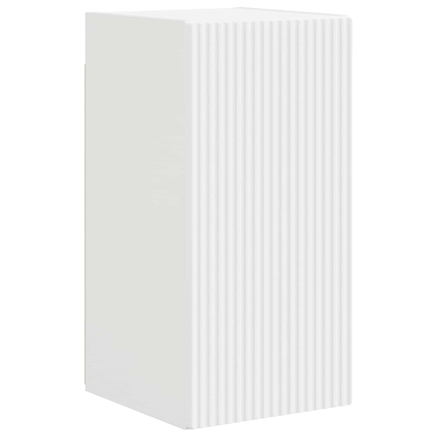 TV Wall Cabinet Set Wall-mounted 4 pcs White Engineered Wood
