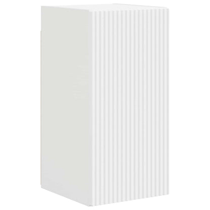 TV Wall Cabinet Set Wall-mounted 4 pcs White Engineered Wood