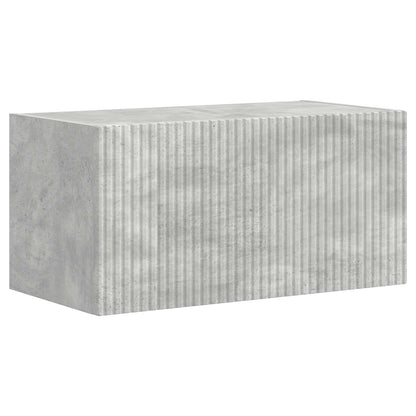 TV Wall Cabinet Set 4 pcs Concrete Grey Engineered Wood