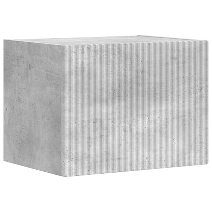 TV Wall Cabinet Set 4 pcs Concrete Grey Engineered Wood
