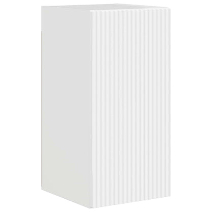 TV Wall Cabinet Set 4 pcs High Gloss White Engineered Wood