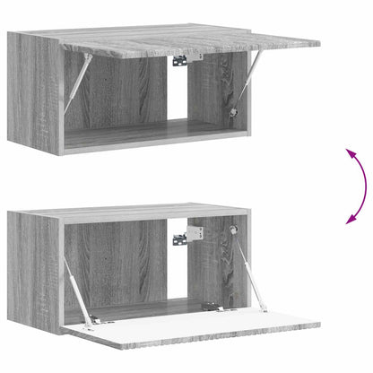 TV Wall Cabinet Set 4 pcs Grey Sonoma Engineered Wood