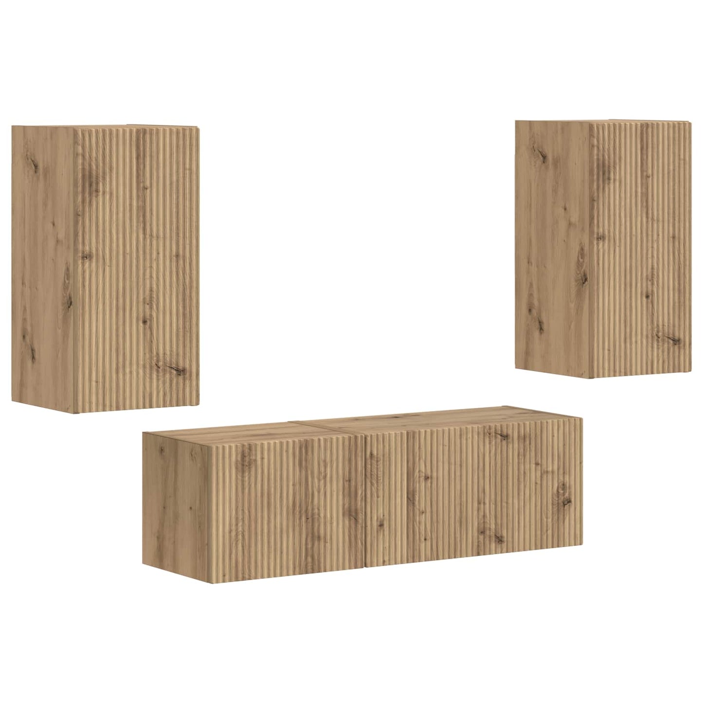 TV Wall Cabinet Set 4 pcs Artisan Oak Engineered Wood