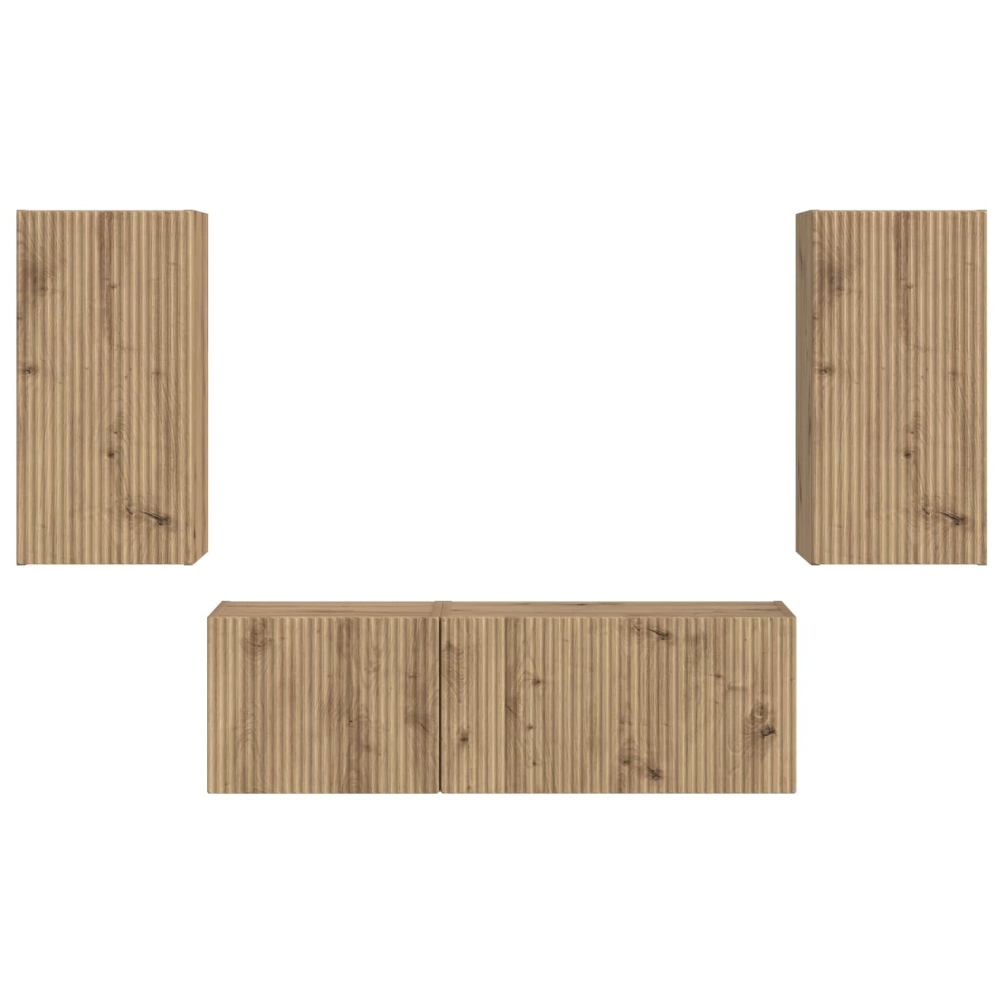 TV Wall Cabinet Set 4 pcs Artisan Oak Engineered Wood