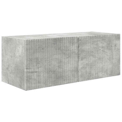 TV Wall Cabinet Set 4 pcs Concrete Grey Engineered Wood