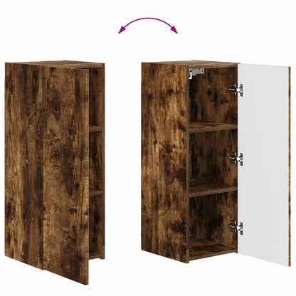 TV Wall Cabinet Set 4 pcs Smoked Oak Engineered Wood