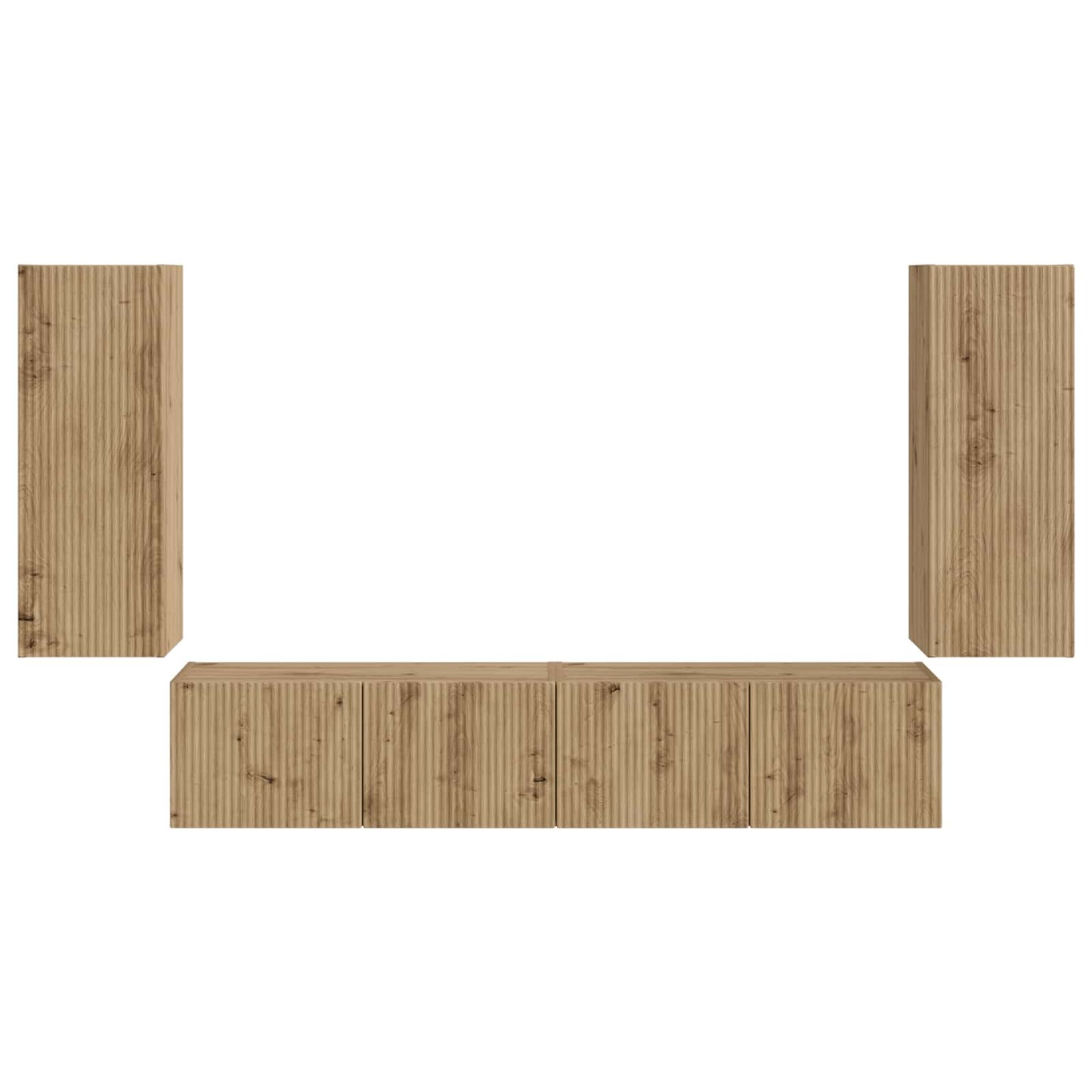 TV Wall Cabinet Set 4 pcs Artisan Oak Engineered Wood