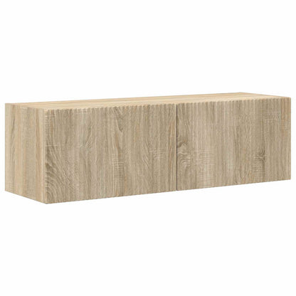TV Wall Cabinet Set 4 pcs Sonoma Oak Engineered Wood