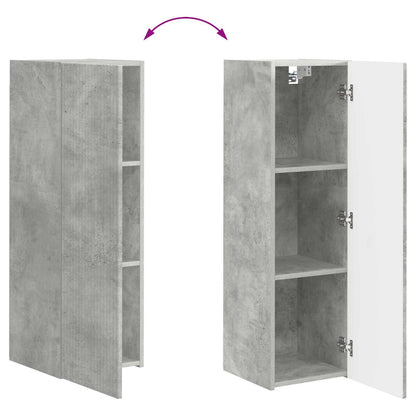 TV Wall Cabinet Set 4 pcs Concrete Grey Engineered Wood