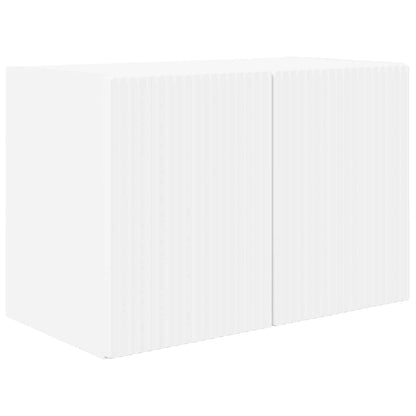 TV Wall Cabinet Set Wall-mounted 4 pcs White Engineered Wood