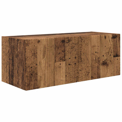 TV Wall Cabinet Set Wall-mounted 4 pcs Old Wood Engineered Wood