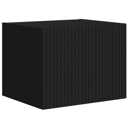 TV Wall Cabinet Set Wall-mounted 6 pcs Black