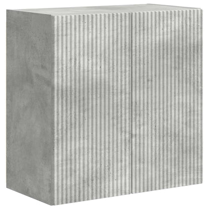 TV Wall Cabinet Set Wall-mounted 6 pcs Concrete Grey
