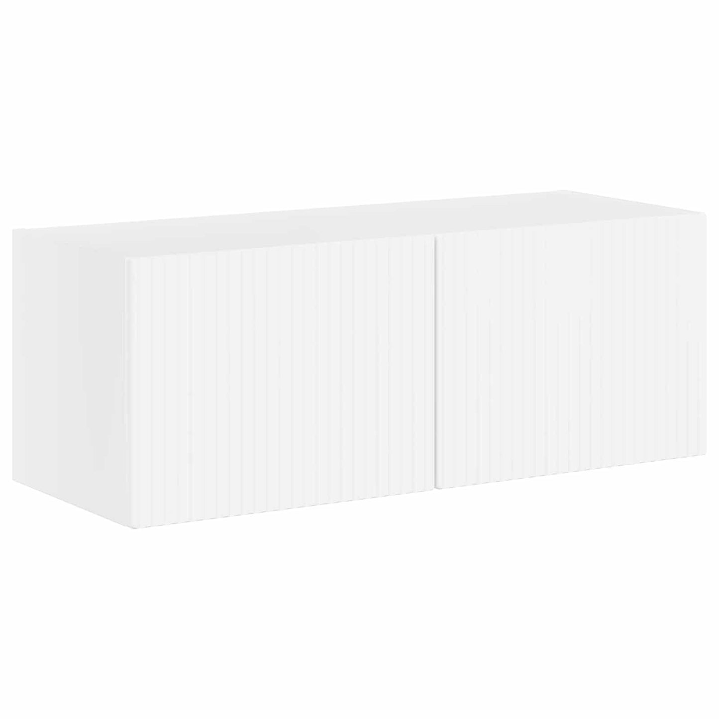 TV Wall Cabinet Set Wall-mounted 6 pcs High Gloss White