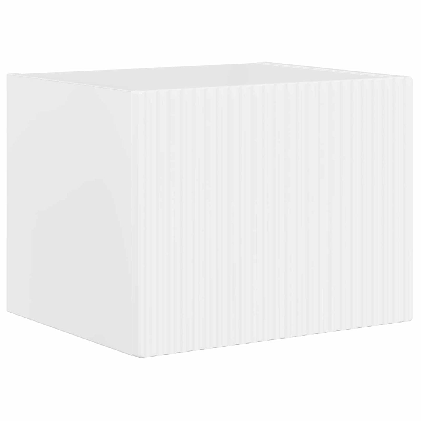 TV Wall Cabinet Set Wall-mounted 6 pcs High Gloss White