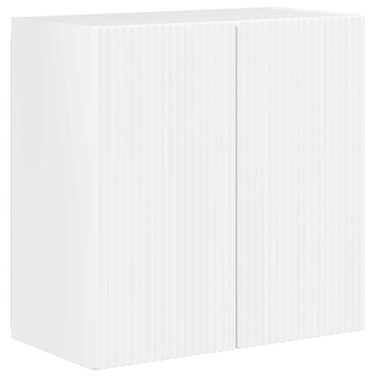 TV Wall Cabinet Set Wall-mounted 6 pcs High Gloss White