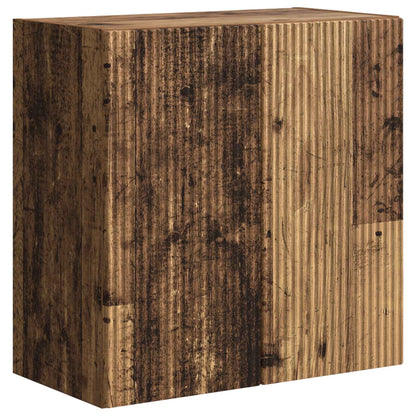TV Wall Cabinet Set Wall-mounted 6 pcs Old Wood