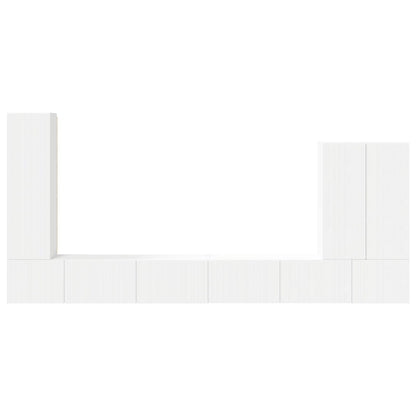 TV Wall Cabinet Set Wall-mounted 6 pcs White