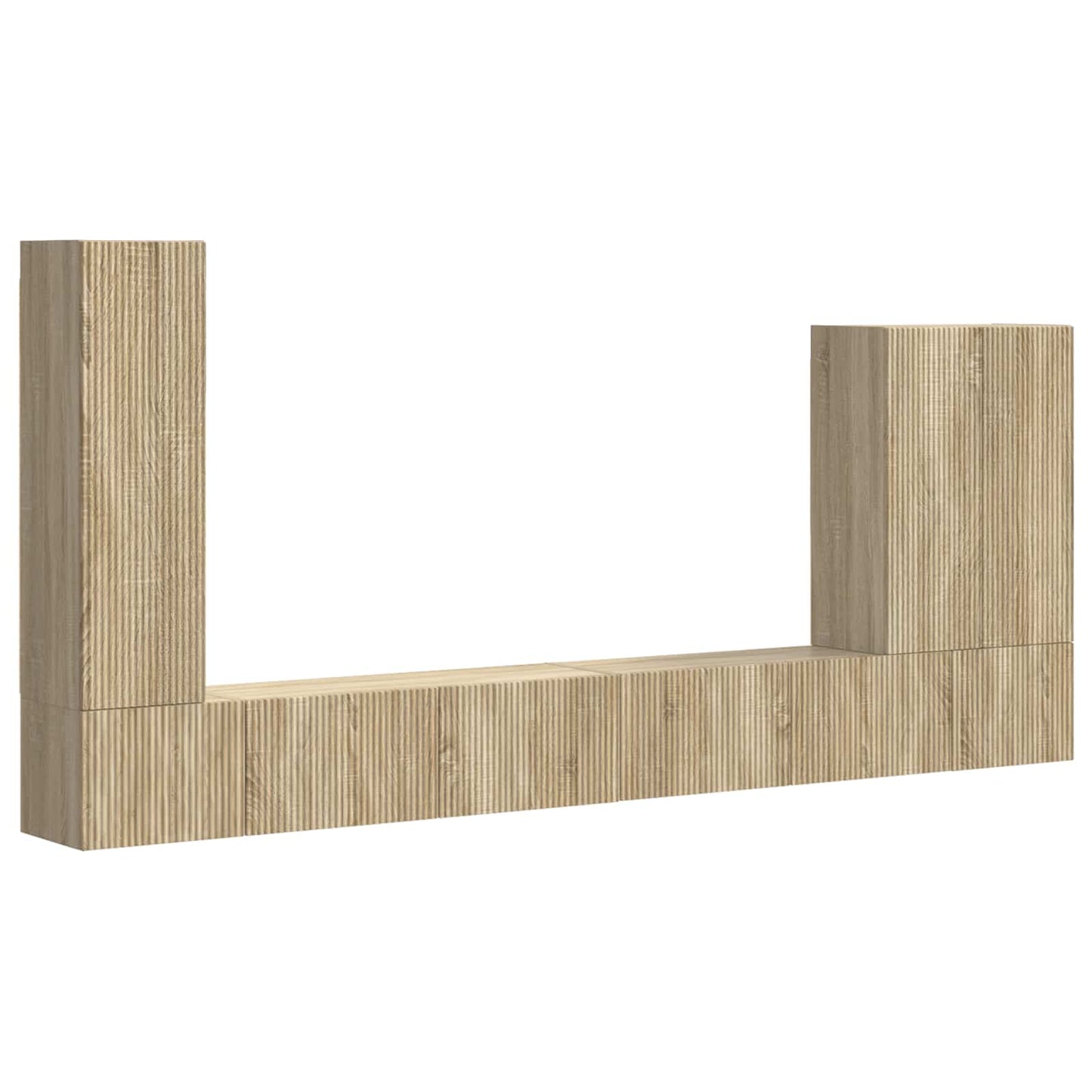 TV Wall Cabinet Set 6 pcs Sonoma Oak