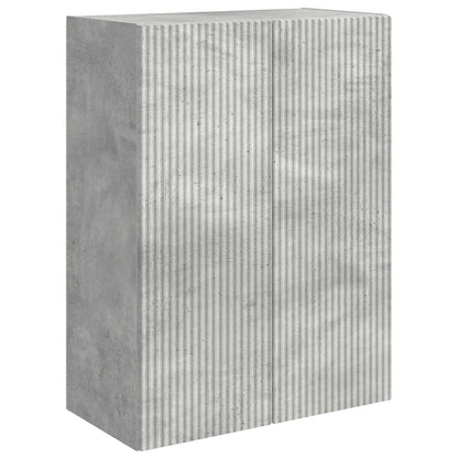 TV Wall Cabinet Set Wall-mounted 6 pcs Concrete Grey