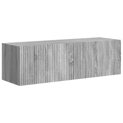 TV Wall Cabinet Set Wall-mounted 6 pcs Grey Sonoma
