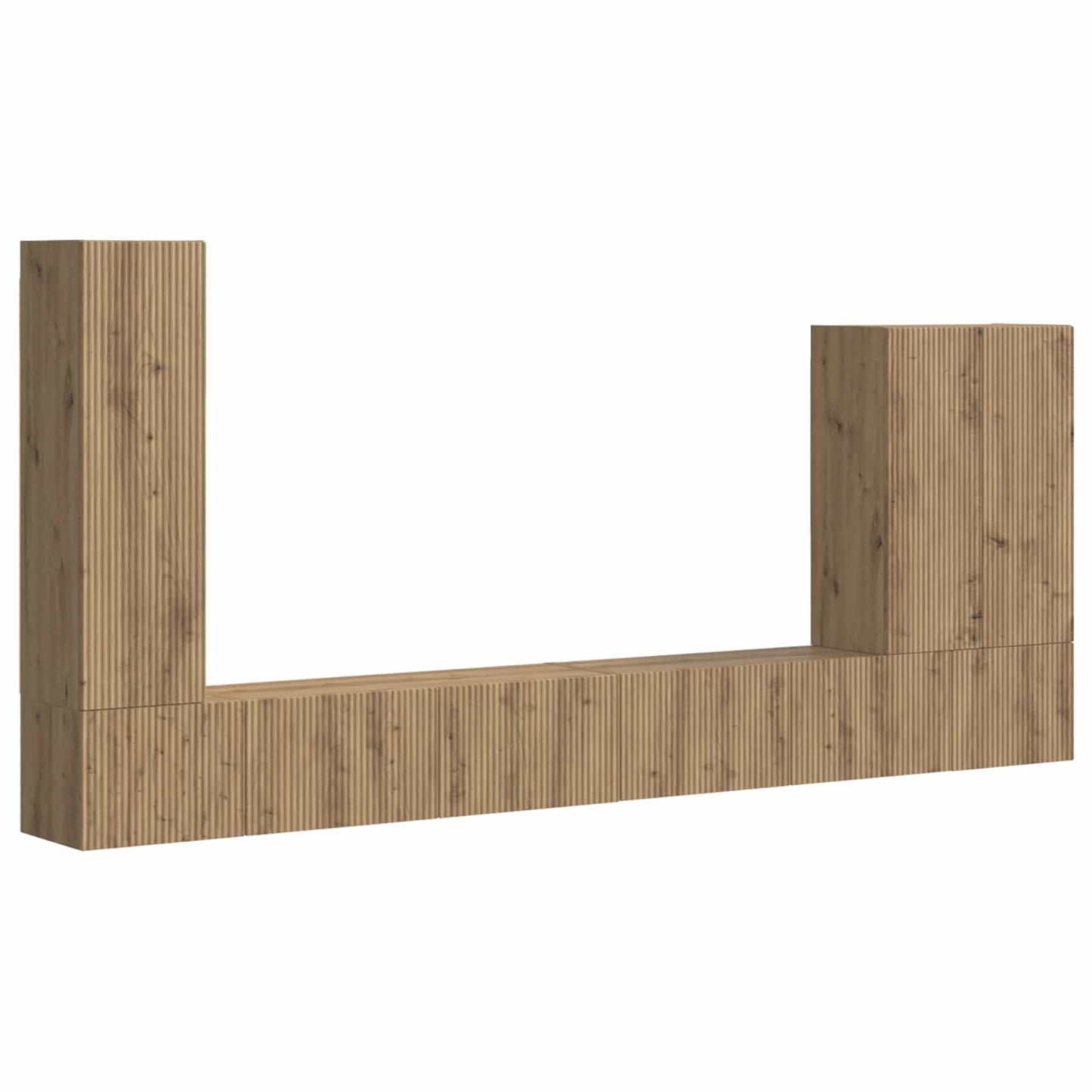 TV Wall Cabinet Set Wall-mounted 6 pcs Artisan Oak